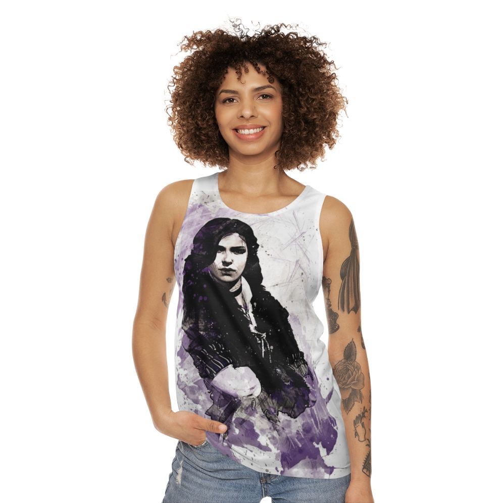 Yennefer of Vengerberg Witcher Painting Unisex Tank Top - women