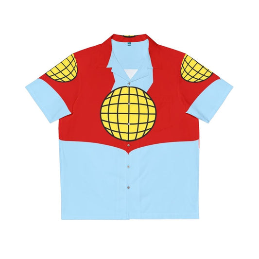 Captain Planet Hawaiian Shirt with Planetary Motifs