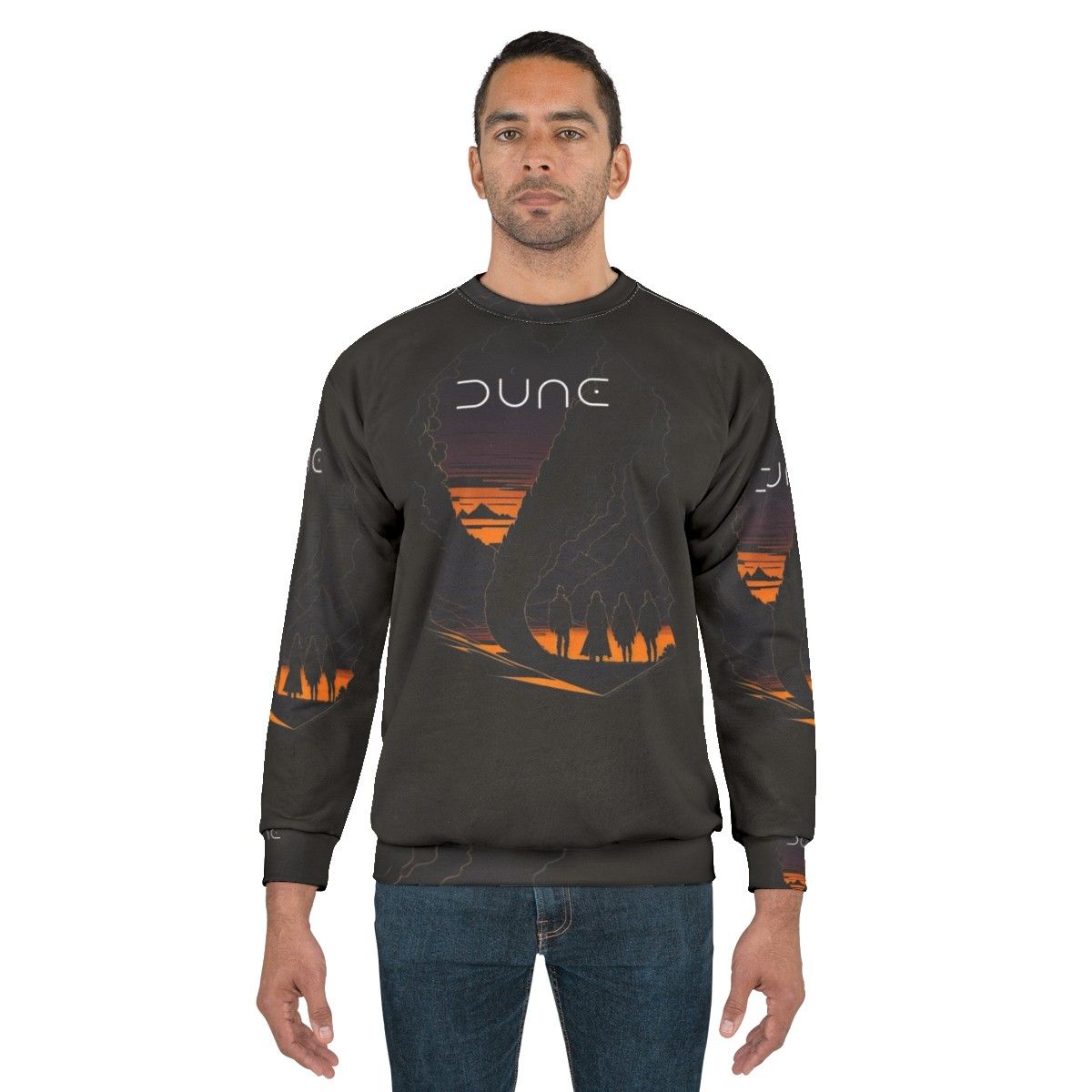 Dune movie-inspired desert landscape sci-fi sweatshirt - men