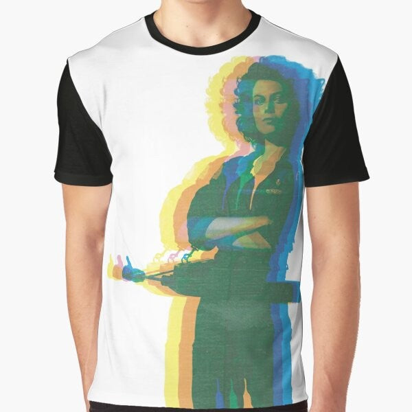 Vintage-style Ellen Ripley graphic t-shirt from the Alien movie franchise