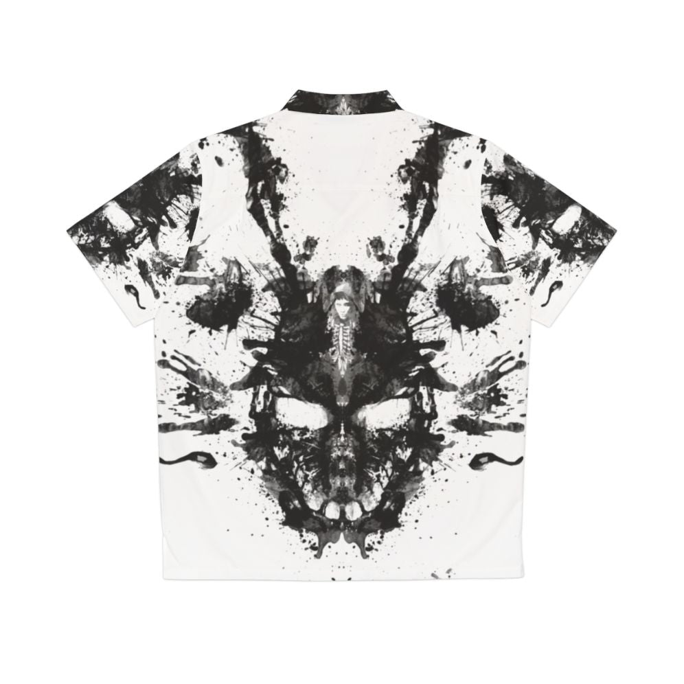 Donnie Darko inspired hawaiian shirt with imaginary inkblot graphic - Back