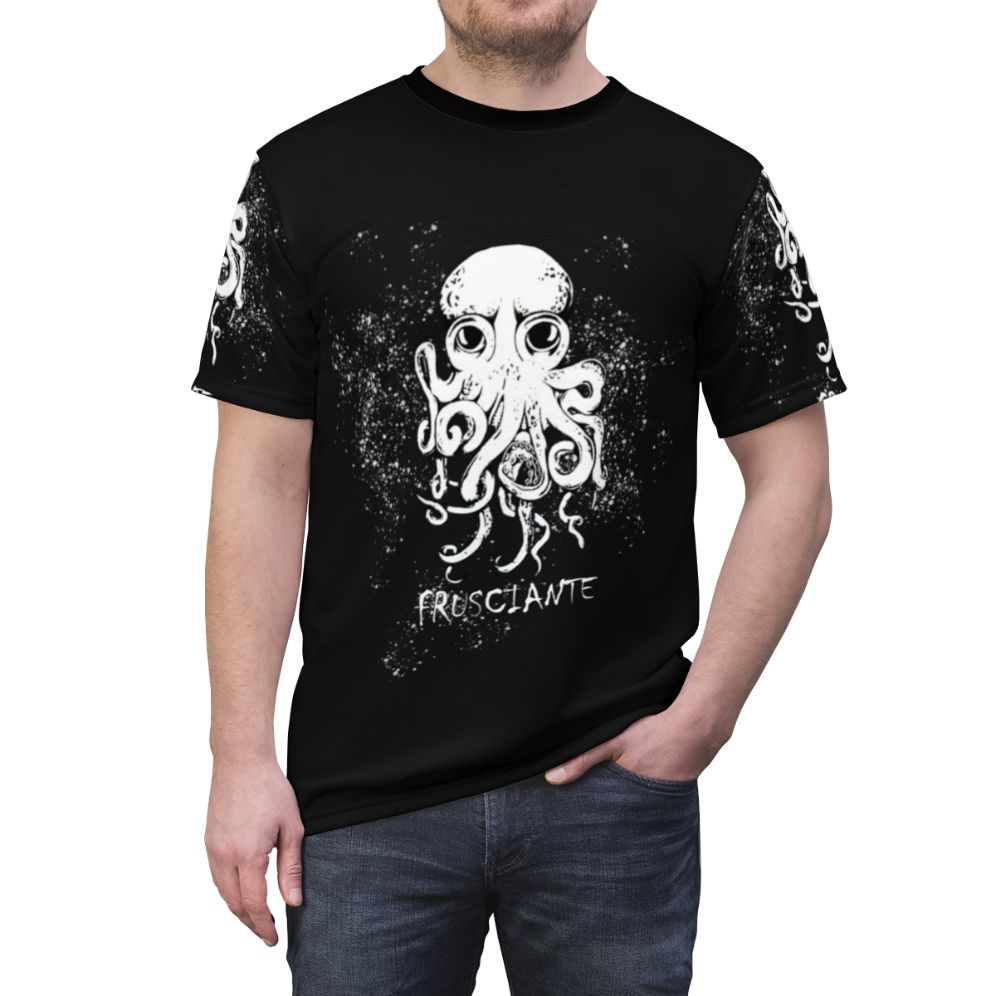 Octopus-inspired graphic tee featuring the iconic musician John Frusciante of the Red Hot Chili Peppers - men front