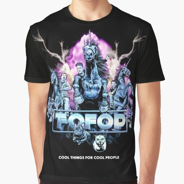 TOFOP/FOFOP graphic t-shirt featuring a cool things design