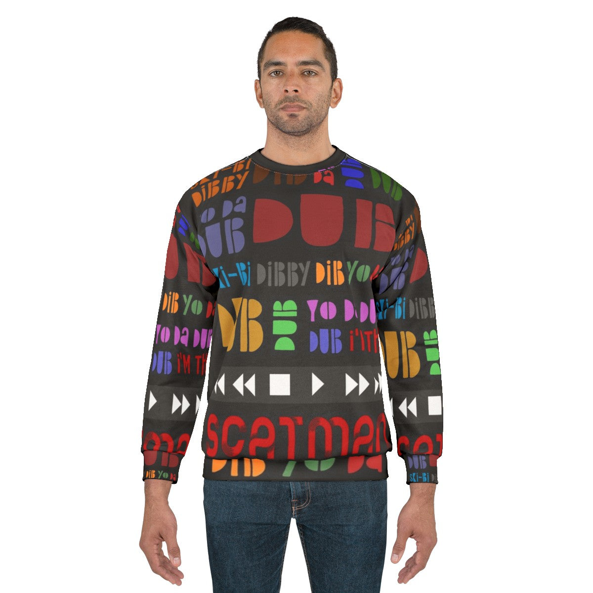 Vintage 90s Scatman John Lyrics Sweatshirt - men