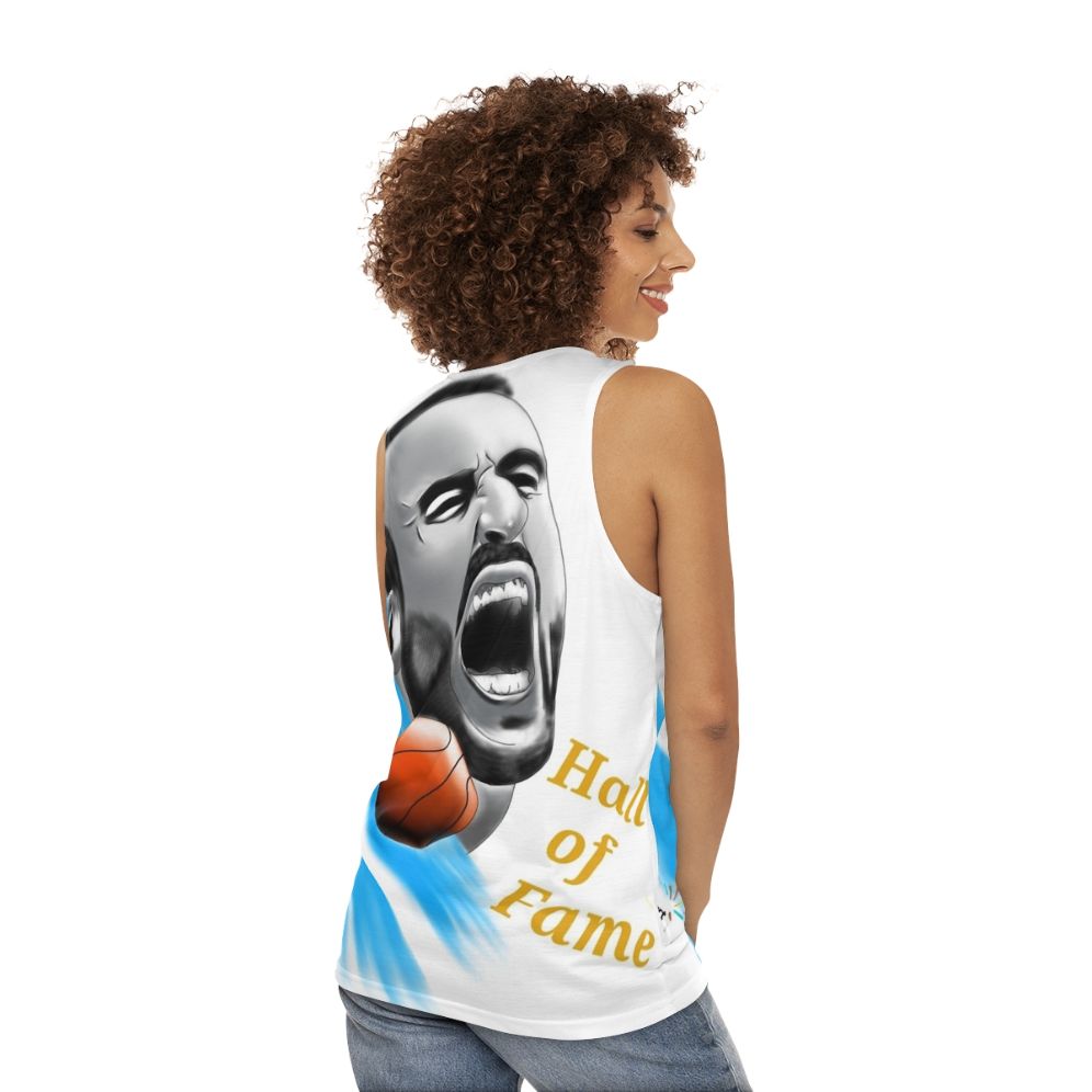 Manu Ginobili Tribute Unisex Tank Top - women back