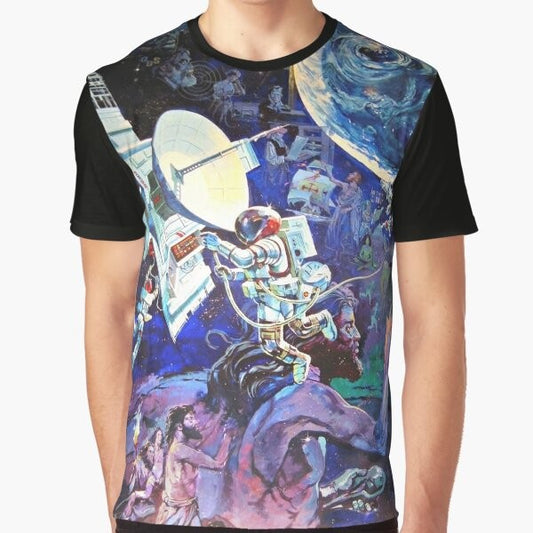 Vintage Spaceship Earth Mural Graphic on a T-Shirt