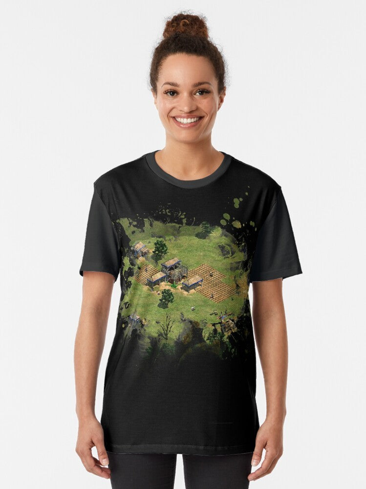 Vintage "Age of Empires" graphic t-shirt featuring classic gaming logo and design - Women