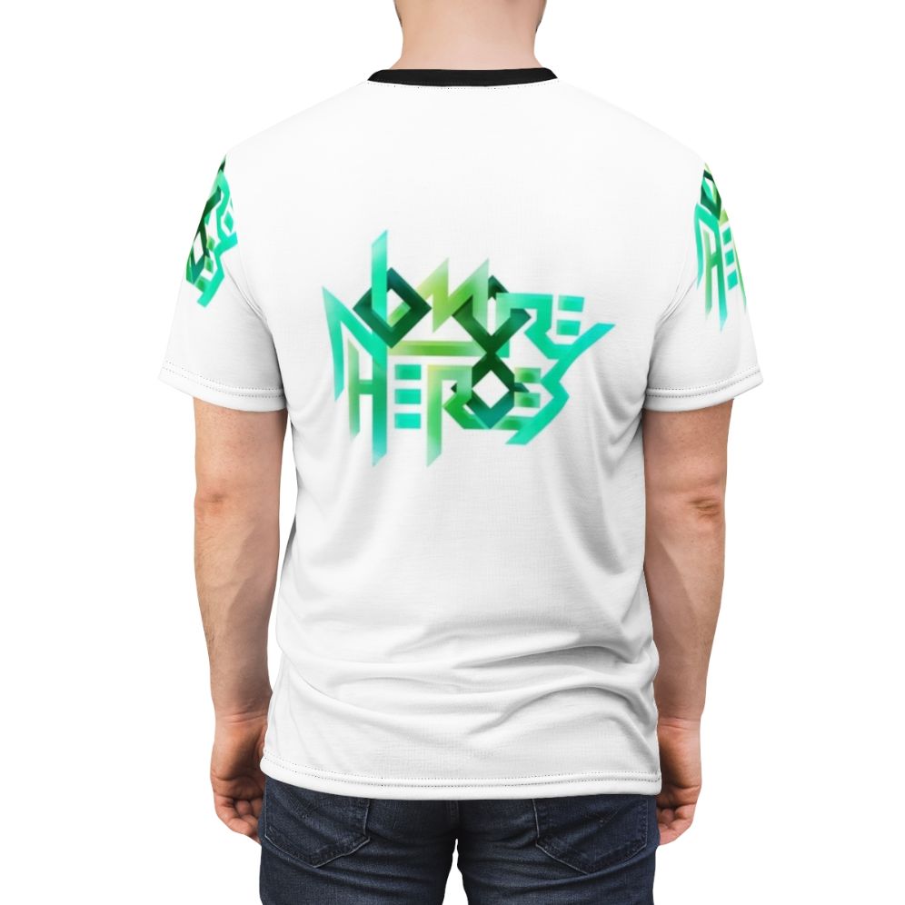 T-shirt featuring a tribute design inspired by the No More Heroes video game series - men back