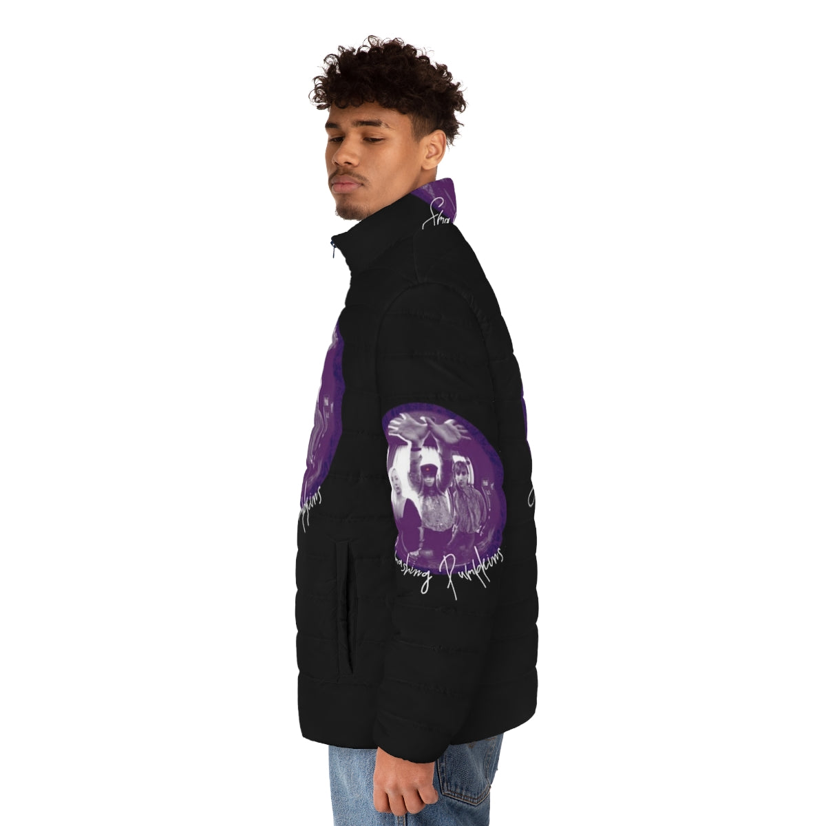 Smashing Pumpkins Gish Puffer Jacket with Iconic Album Art - men side left