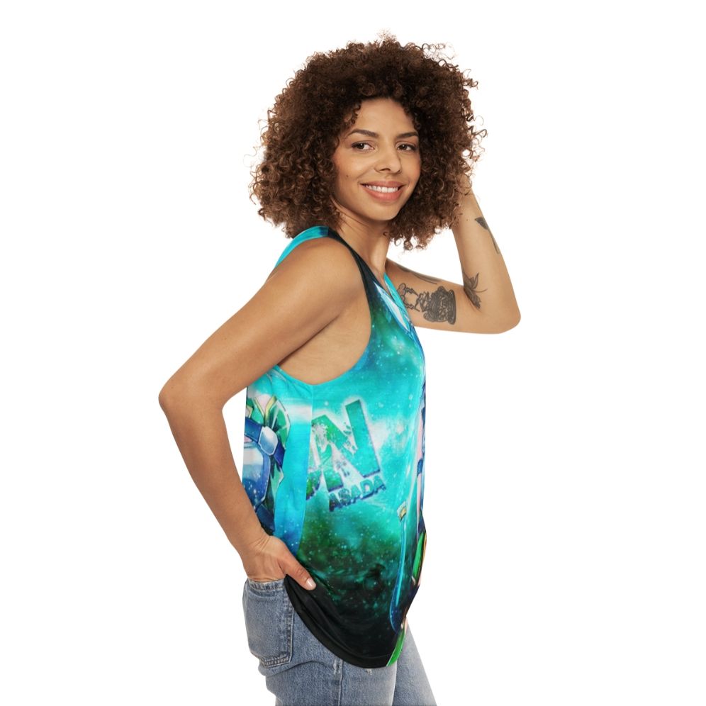 Sinon Cat Anime Unisex Tank Top - women side