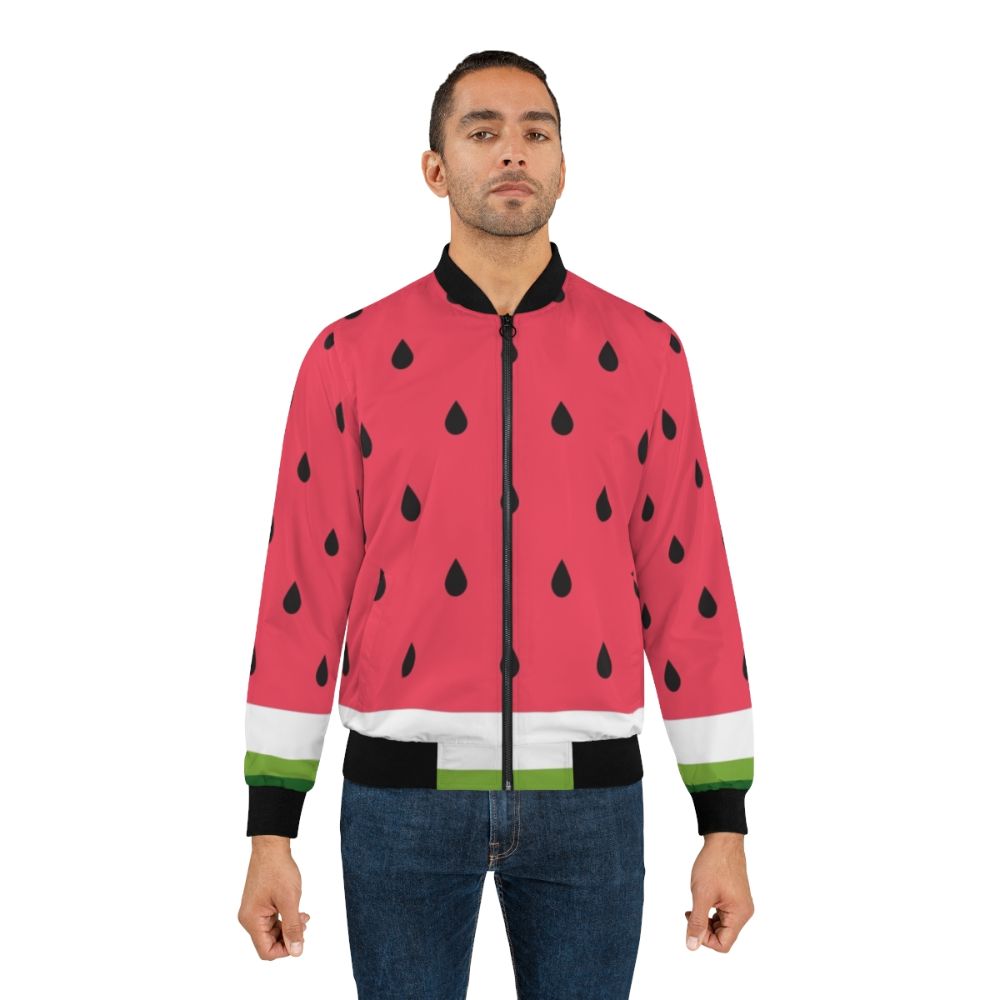 Colorful abstract watermelon pattern bomber jacket - Lifestyle