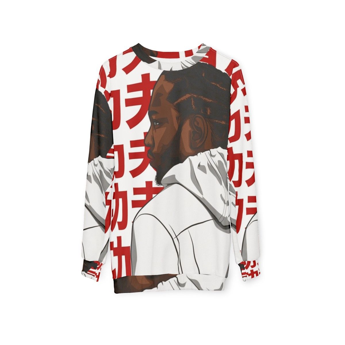 Kendrick Lamar Kung Fu Kenny Sweatshirt with digital art illustration - hanging