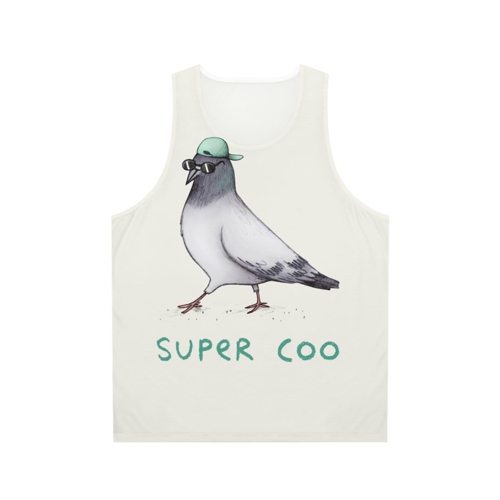 Unisex bird tank top with a super cool and kawaii design