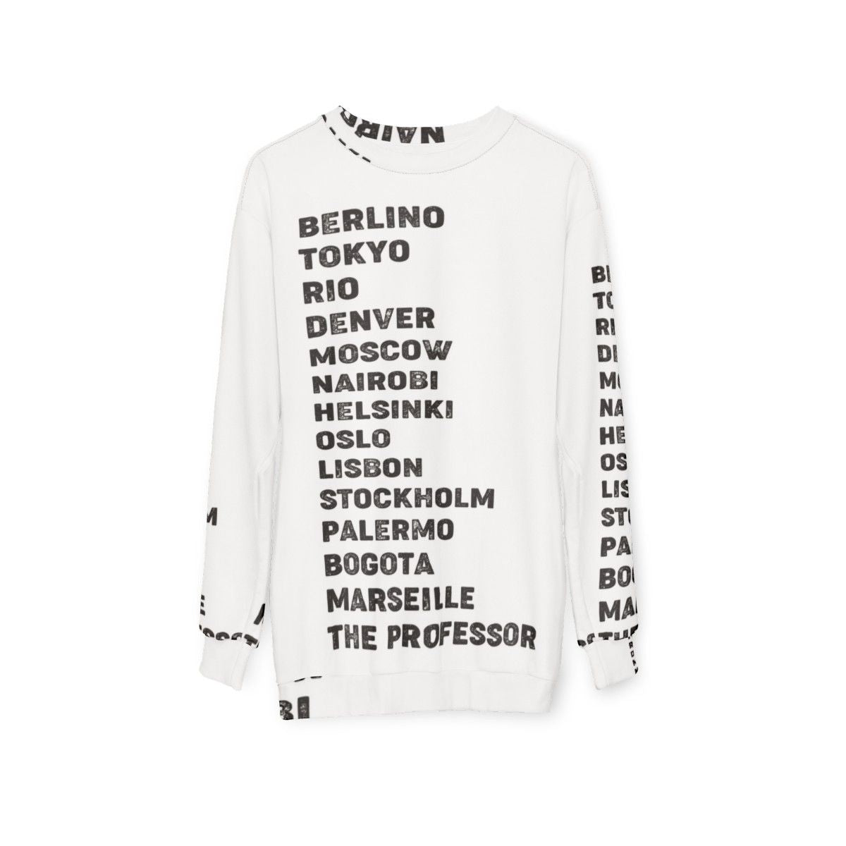 Money Heist Characters Sweatshirt - hanging