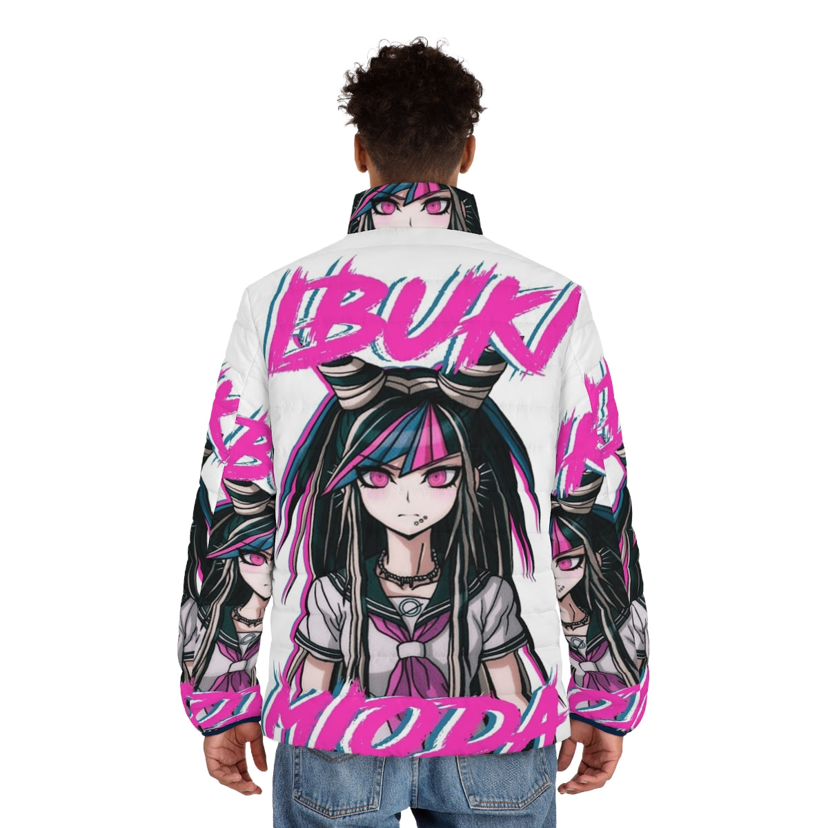 Ibuki Mioda Danganronpa 2 Puffer Jacket - men back