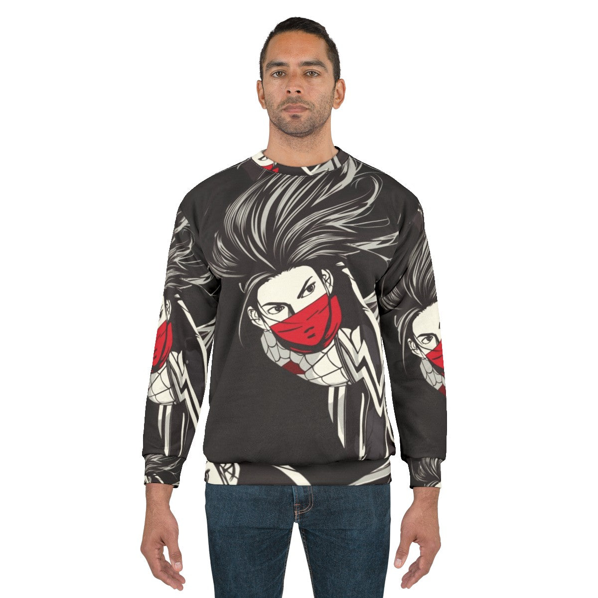 Cindy Moon 'Silk' Spiderverse Marvel Sweatshirt in Black & White - men