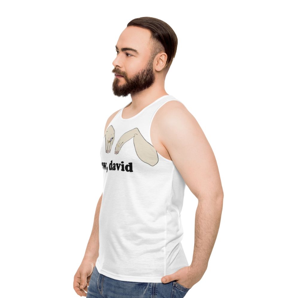 Schitt's Creek Ew David Unisex Tank Top - men side