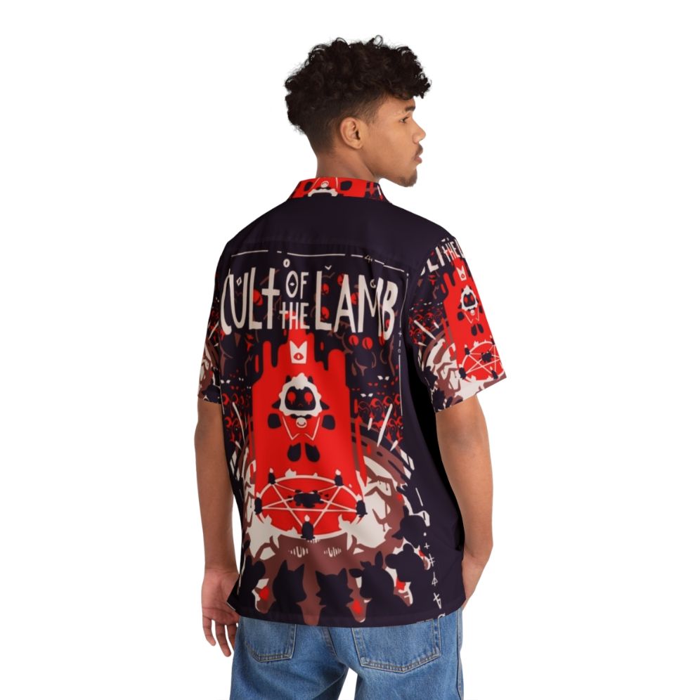 Cult of the Lamb Hawaiian Shirt with sheep design - People Back