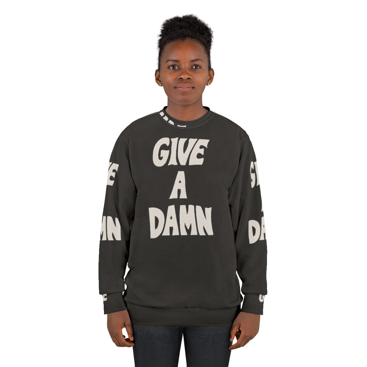 Alex Turner Inspired "Give A Damn" Graphic Sweatshirt - women