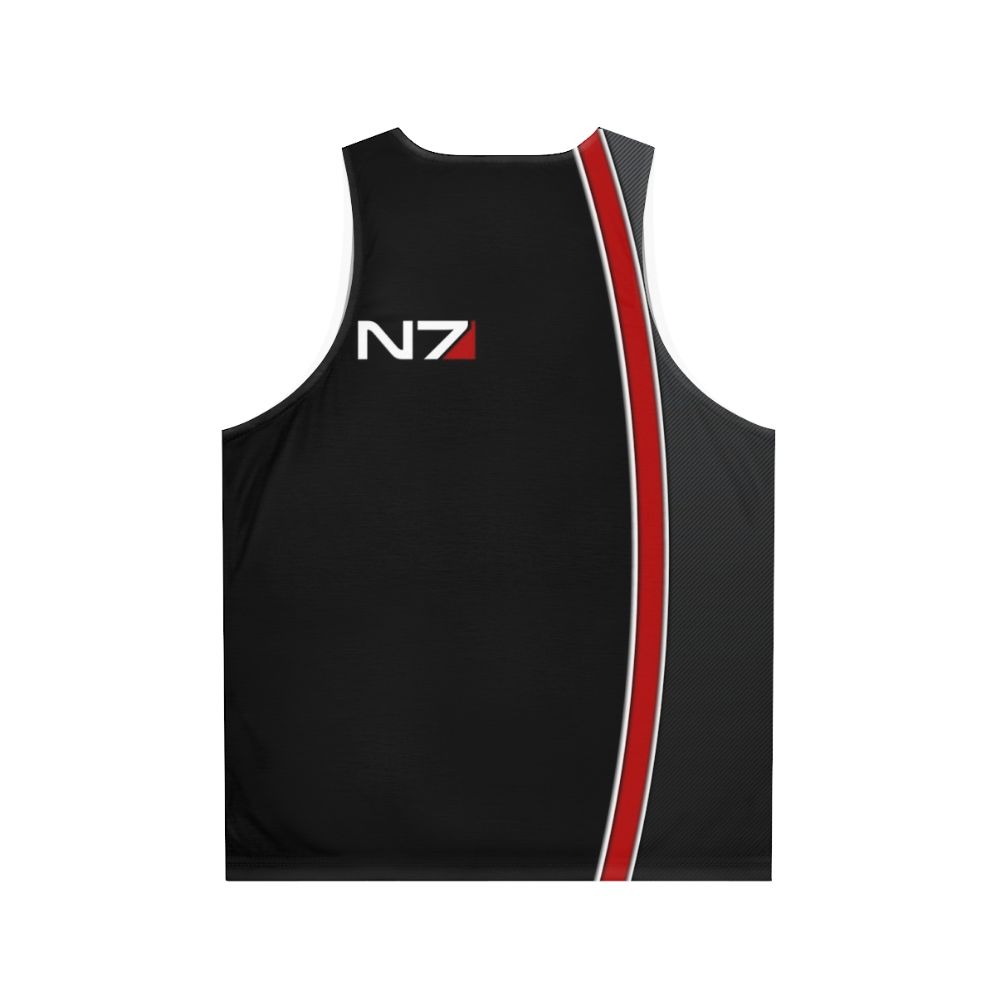 N7 Mass Effect Emblem Unisex Tank Top - Back