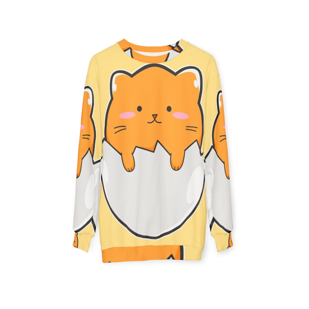 Yellow Cat Sweatshirt - hanging