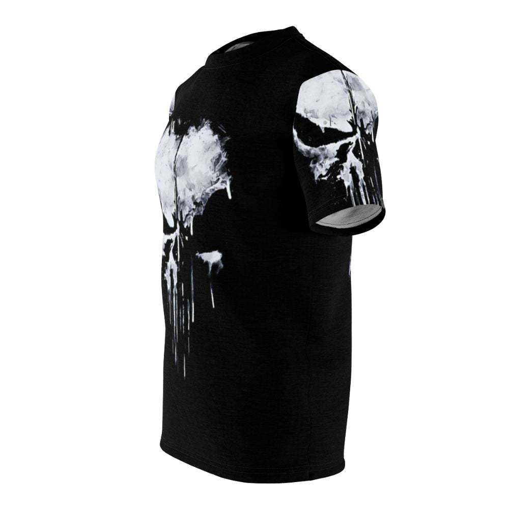 Striking skull design printed on a high-quality t-shirt - men left