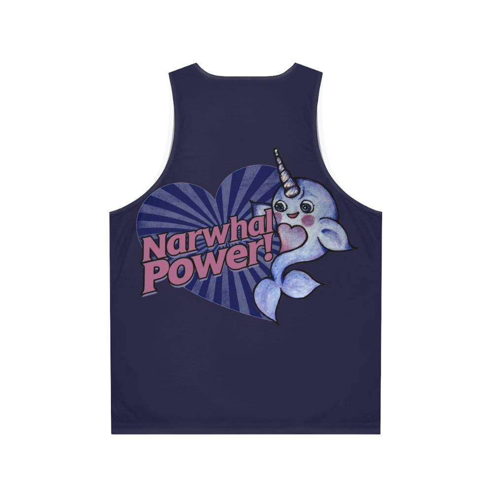 Narwhal power unisex tank top - Back