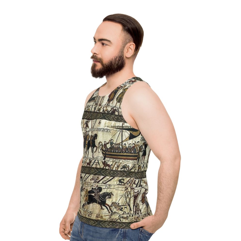 Bayeux Tapestry inspired unisex tank top - men side