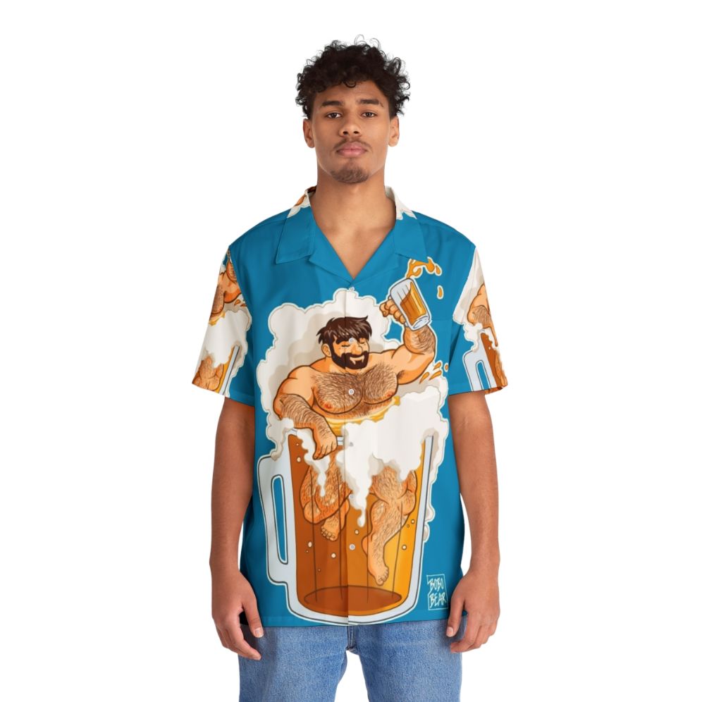 Bobobear's Big Beer Hawaiian Shirt for Gay Pride - People Front