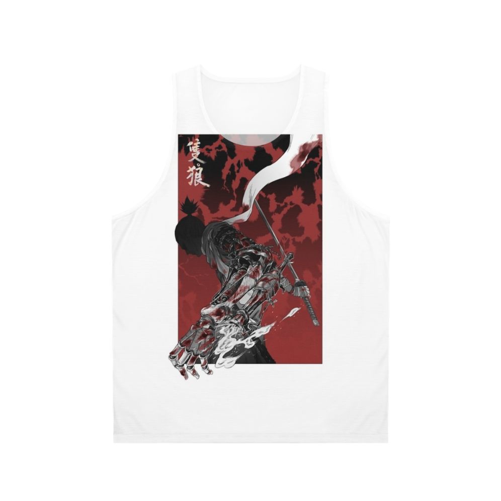 Sekiro Unisex Tank Top Featuring Wolf With Katana