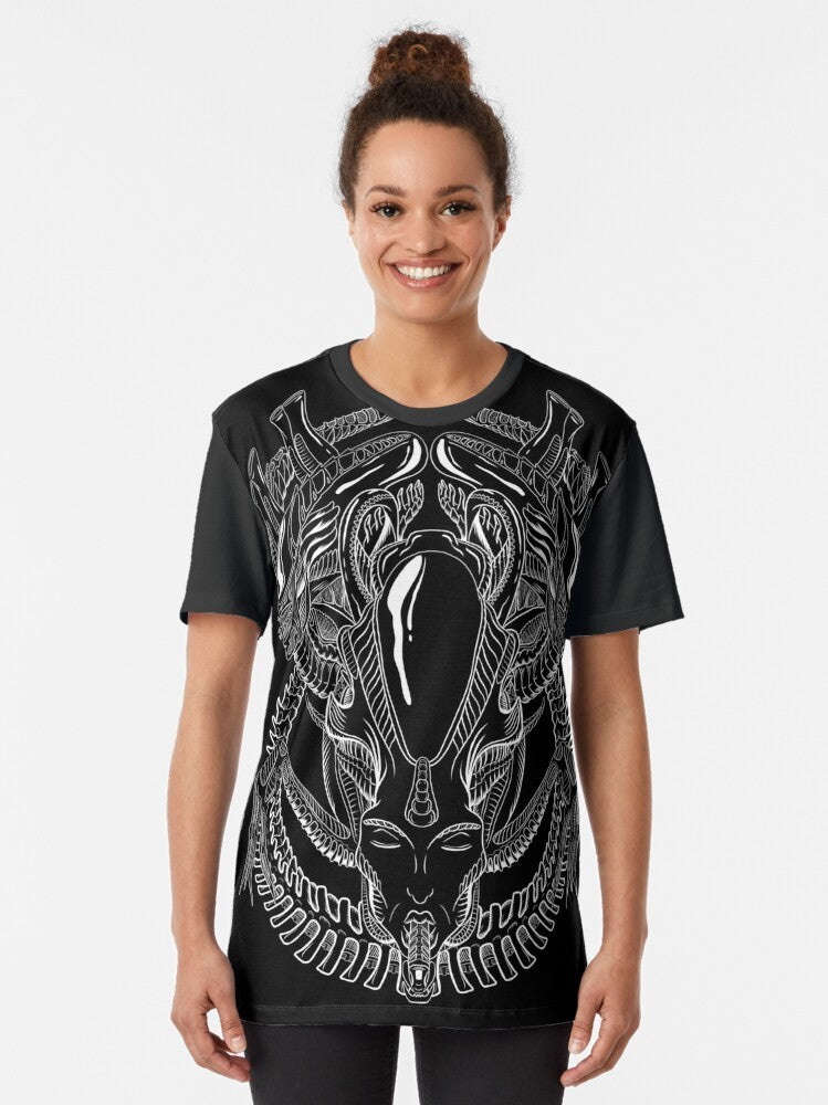 Xenomorph Alien HR Giger Graphic T-Shirt - Women