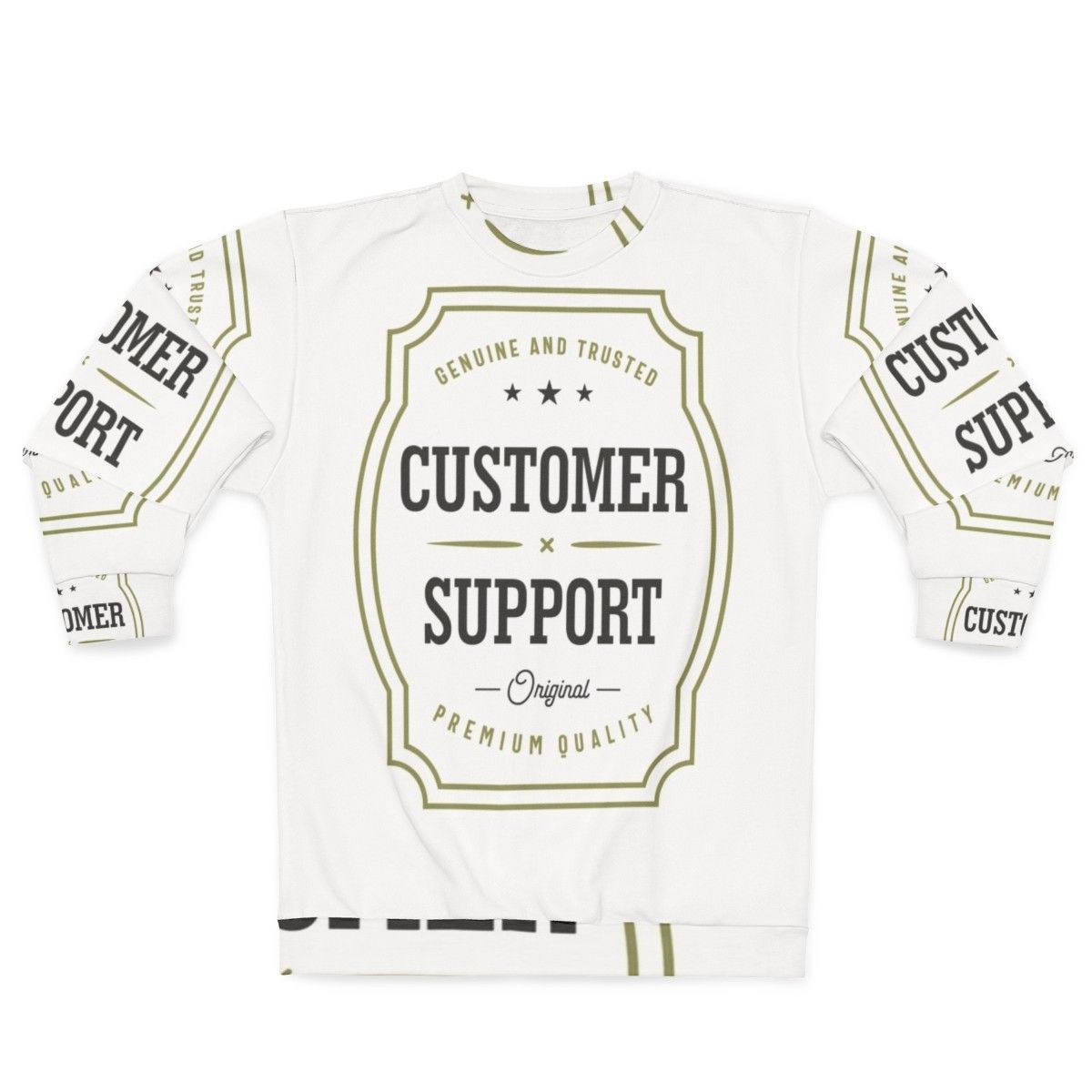 Customer support sweatshirt with logo