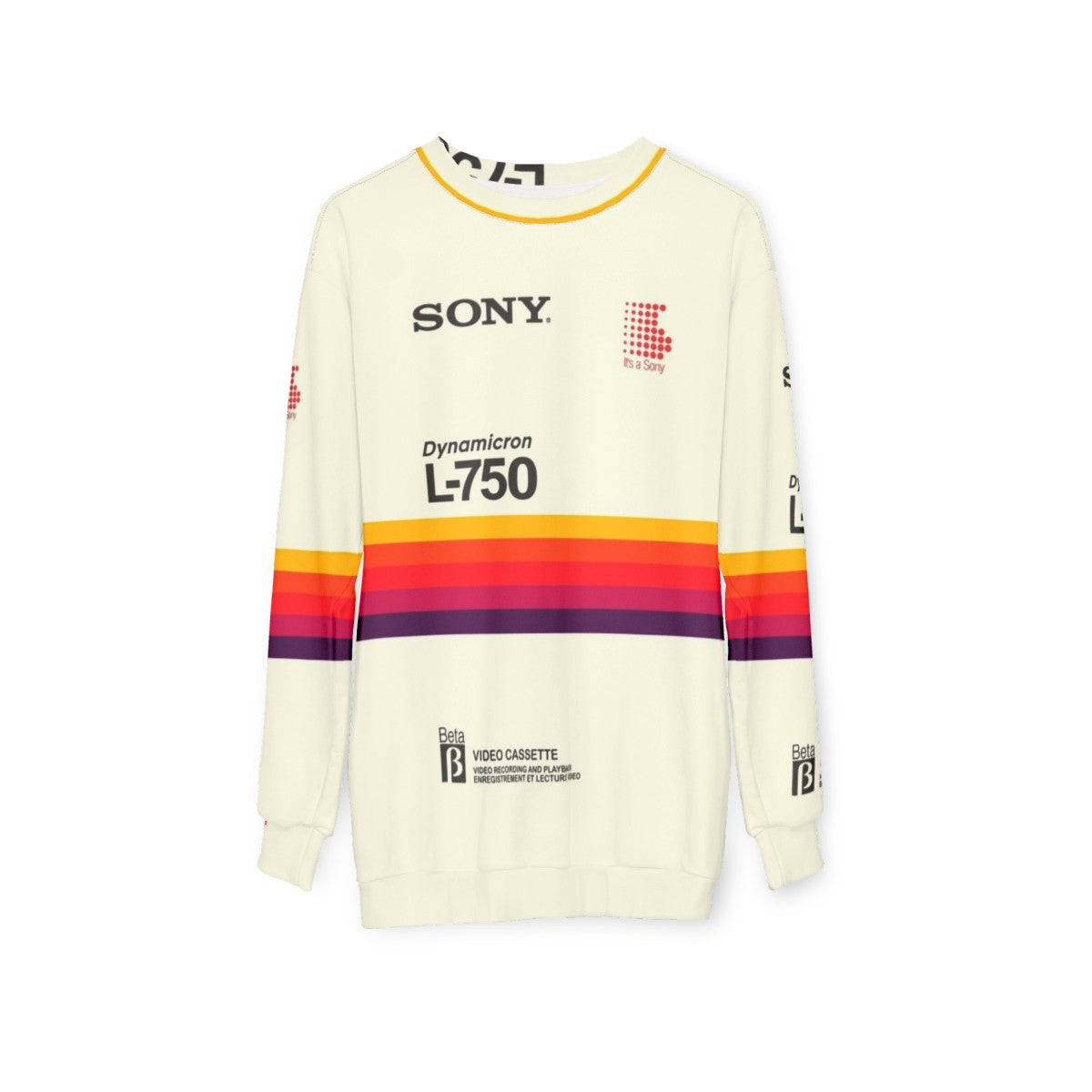 Retro Sony VHS Betamax 90s Sweatshirt - hanging