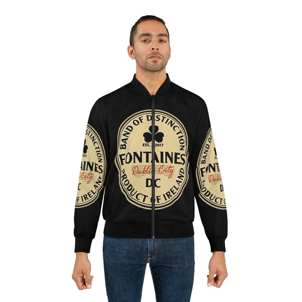 Fontaines DC Bomber Jacket featuring the band's logo and name - Lifestyle