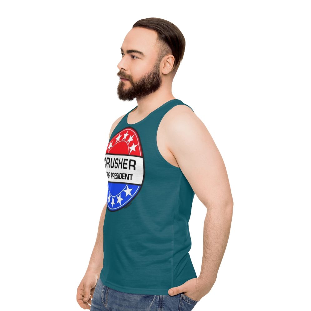 Crusher For President Sci-Fi Unisex Tank Top - men side