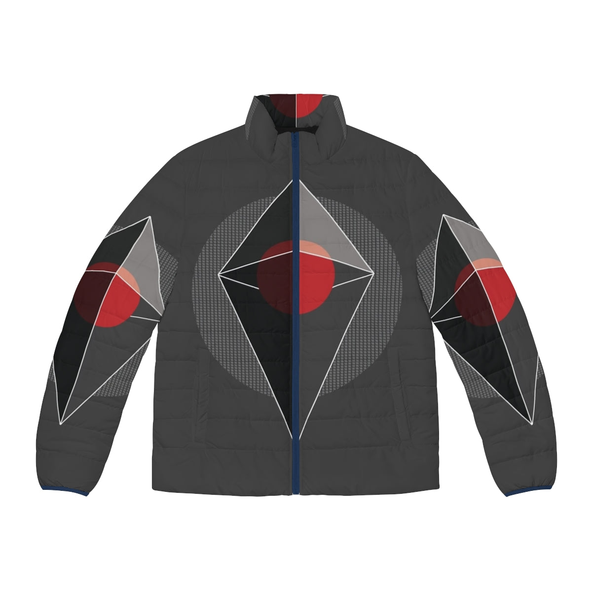 No Man's Sky Atlas Puffer Jacket featuring the iconic plumbob symbol