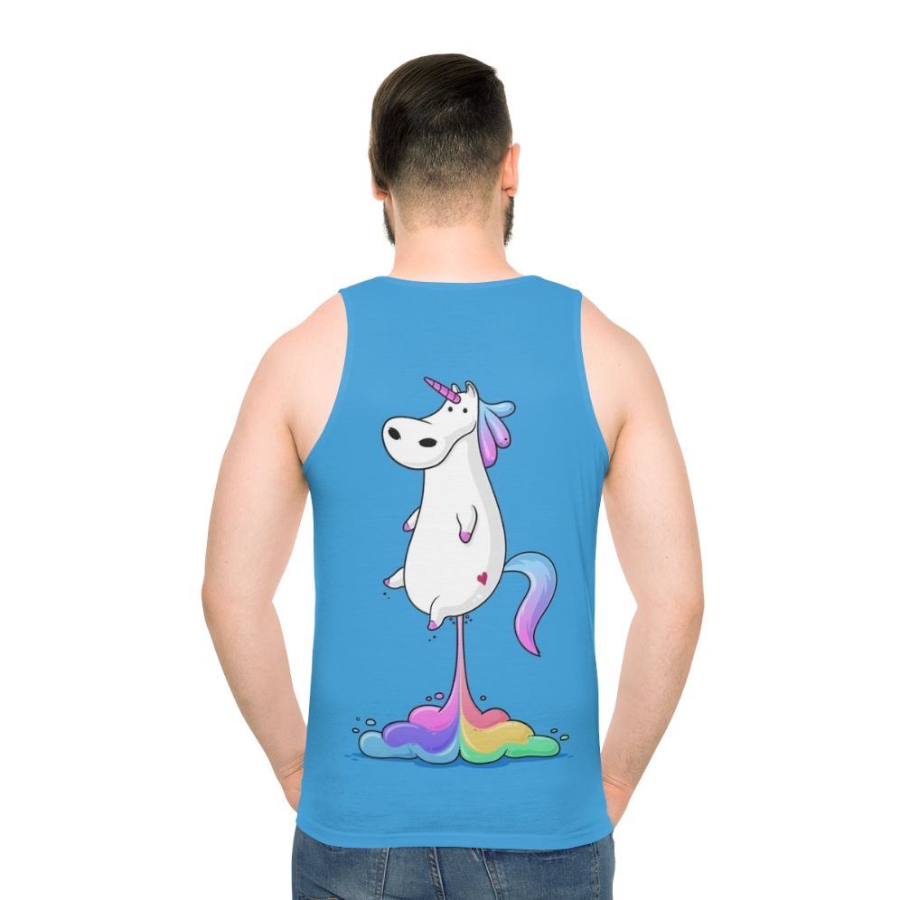 Unicorn Fart Unisex Tank Top - men back