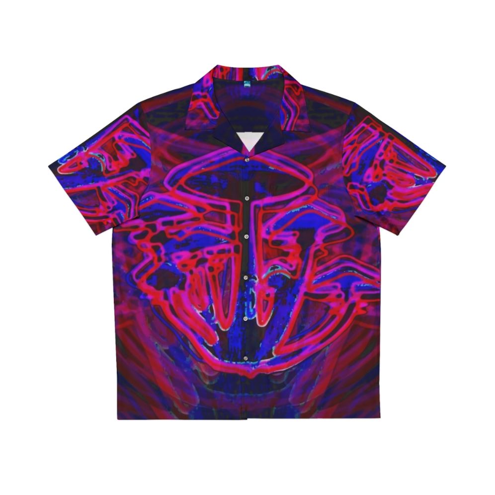 Neon Shrooms Hawaiian Shirt - Glowing Psychedelic Mushroom Rave Wear