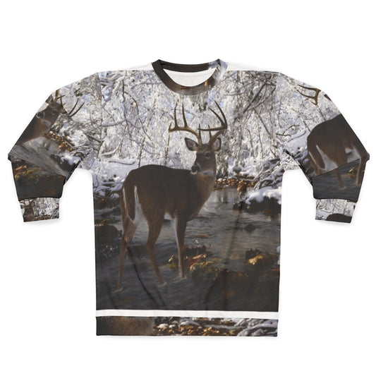 Winter Whitetail Deer Sweatshirt