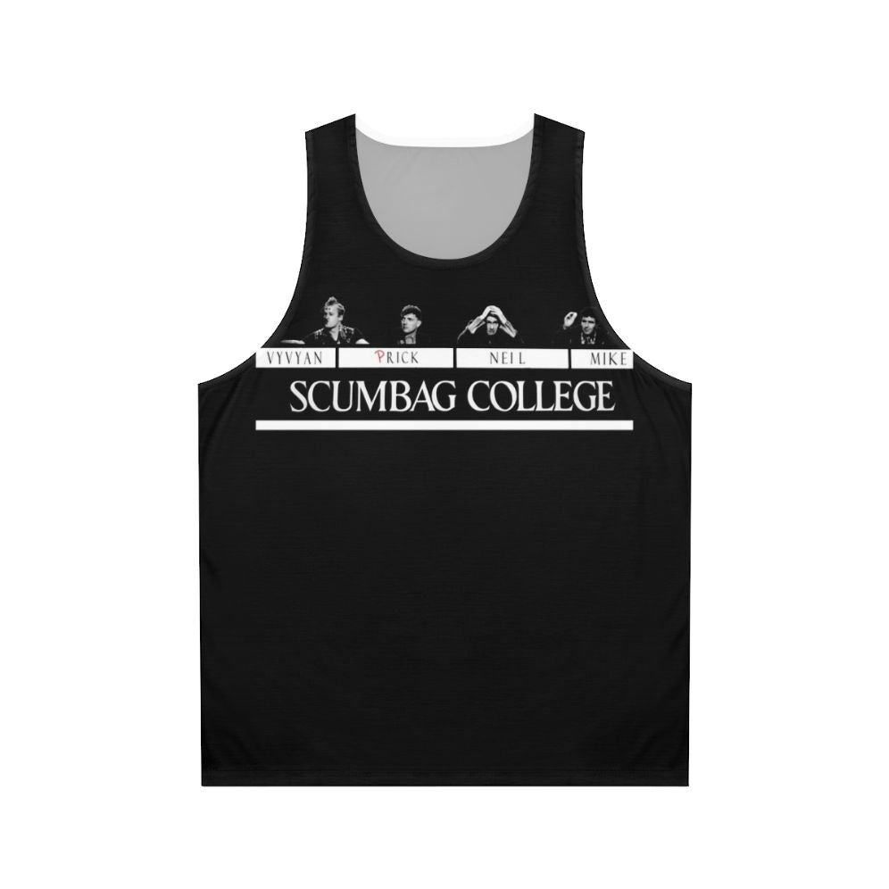 Unisex 1980s punk rock college lifestyle graphic tank top