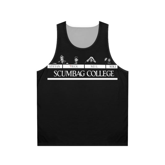 Unisex 1980s punk rock college lifestyle graphic tank top