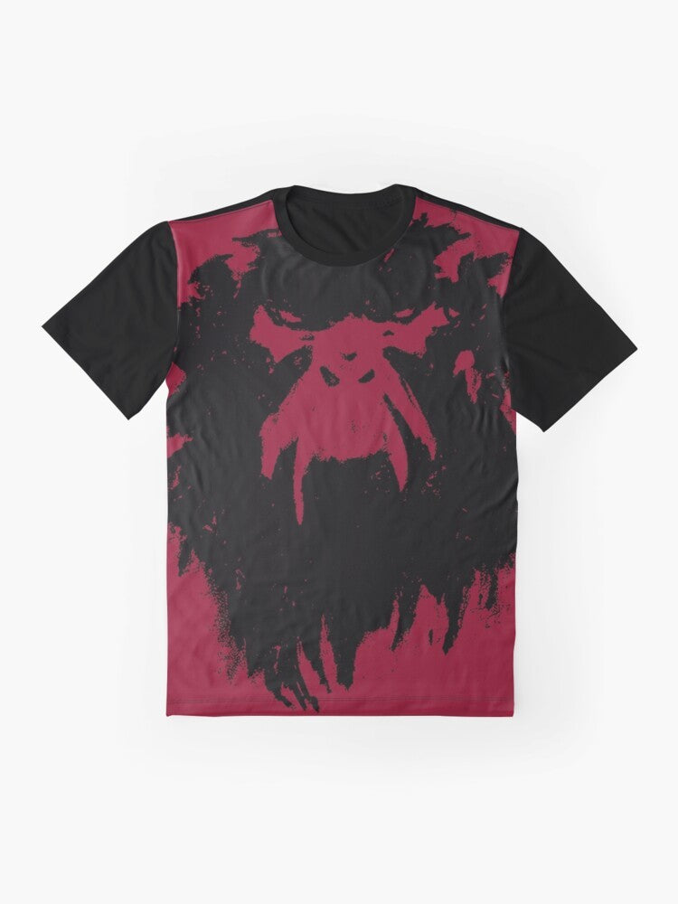 12 Monkeys movie graphic t-shirt featuring the iconic wall drawing design by Terry Gilliam - Flat lay