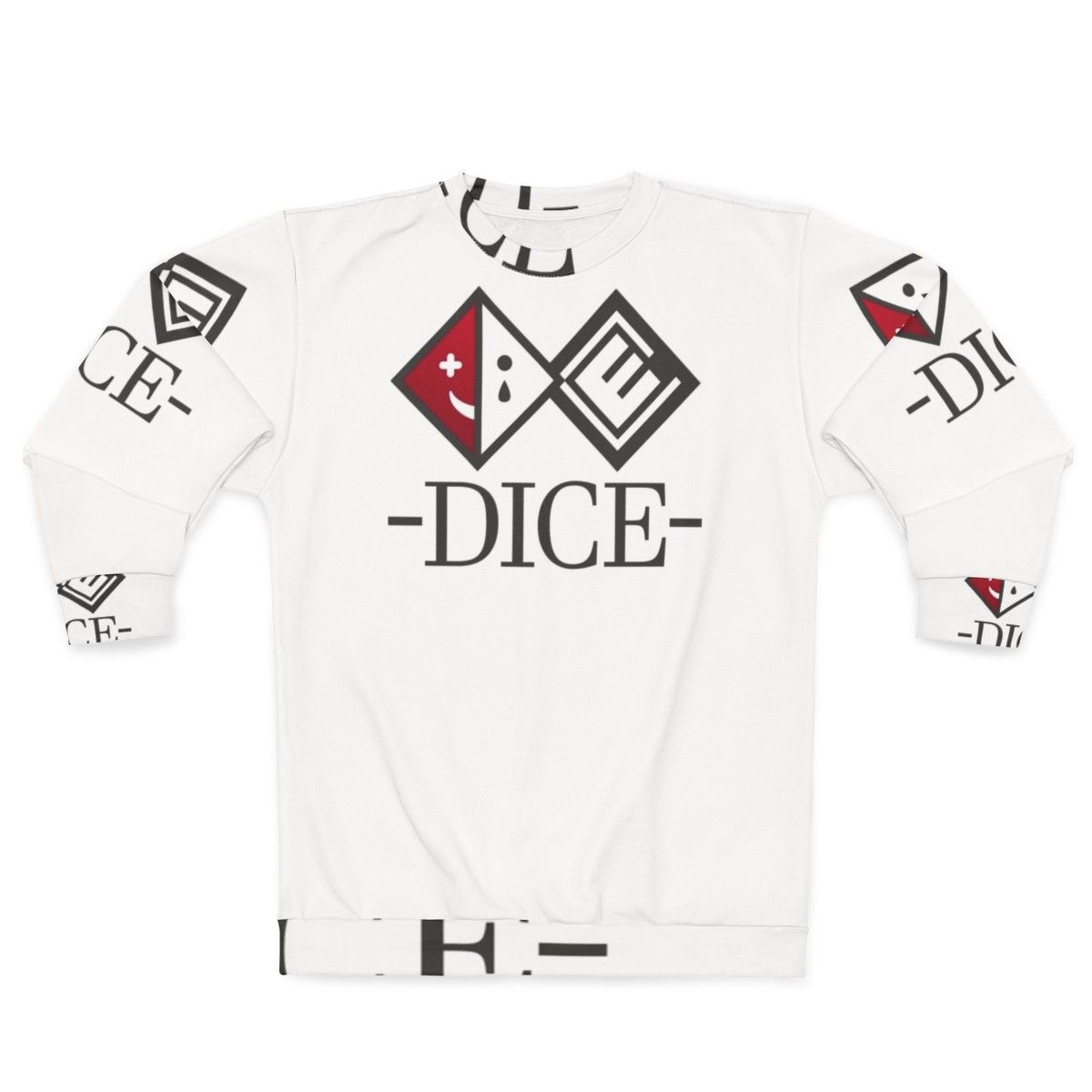 Dice logo sweatshirt featuring Kokichi Ouma from Danganronpa