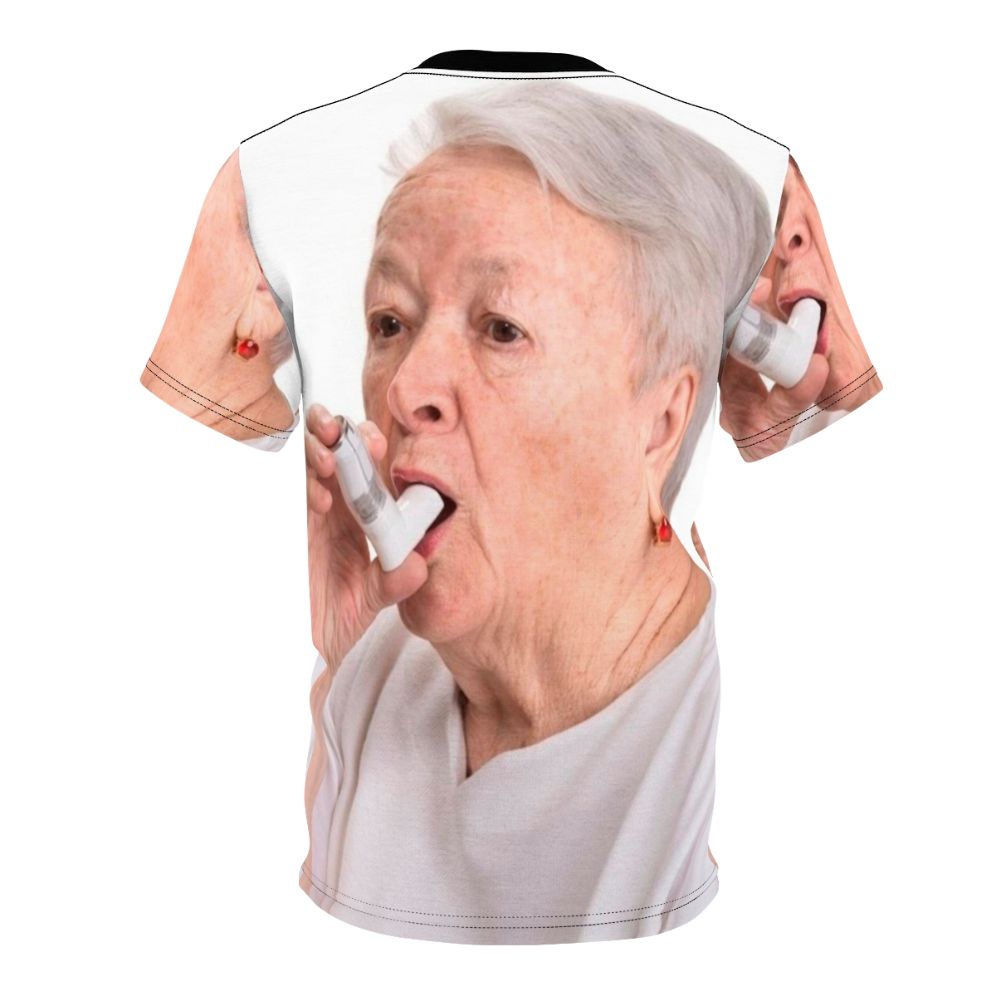 Grandma Inhaler Themed Graphic T-Shirt - Back