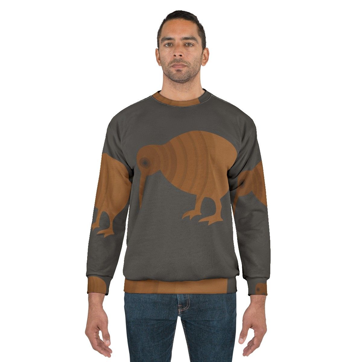 Kiwi Legendary Animals Sweatshirt with Colorful and Abstract Design - men