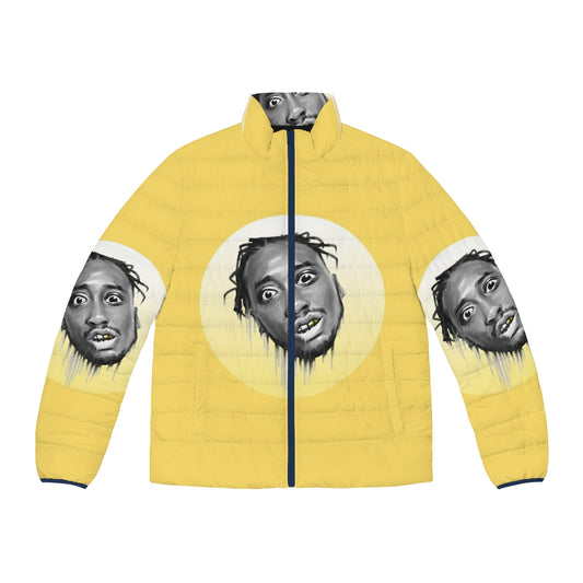 Vintage 1980s 90s puffer jacket with Ol Dirty Bastard inspired graphic