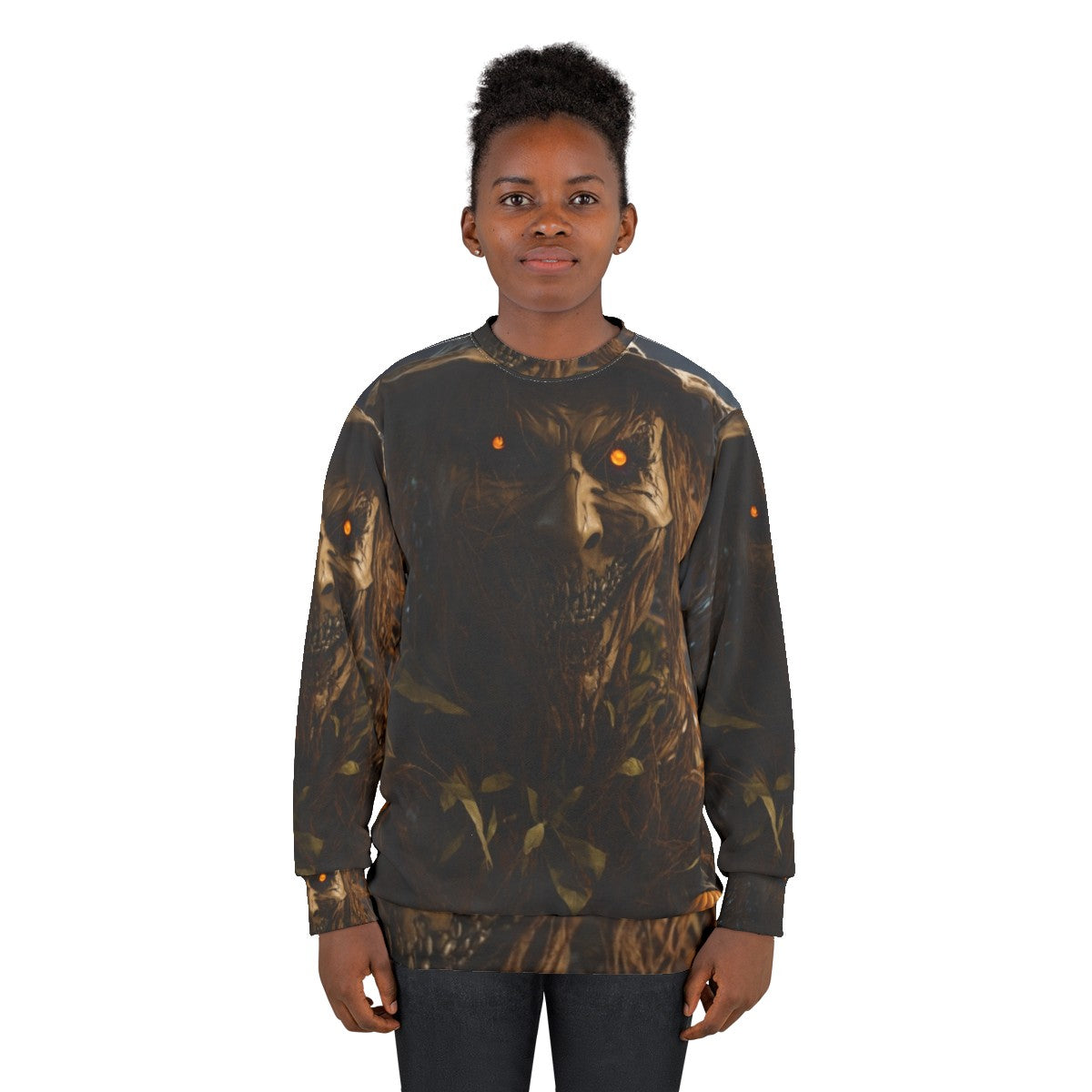 Scary scarecrow Halloween sweatshirt - women