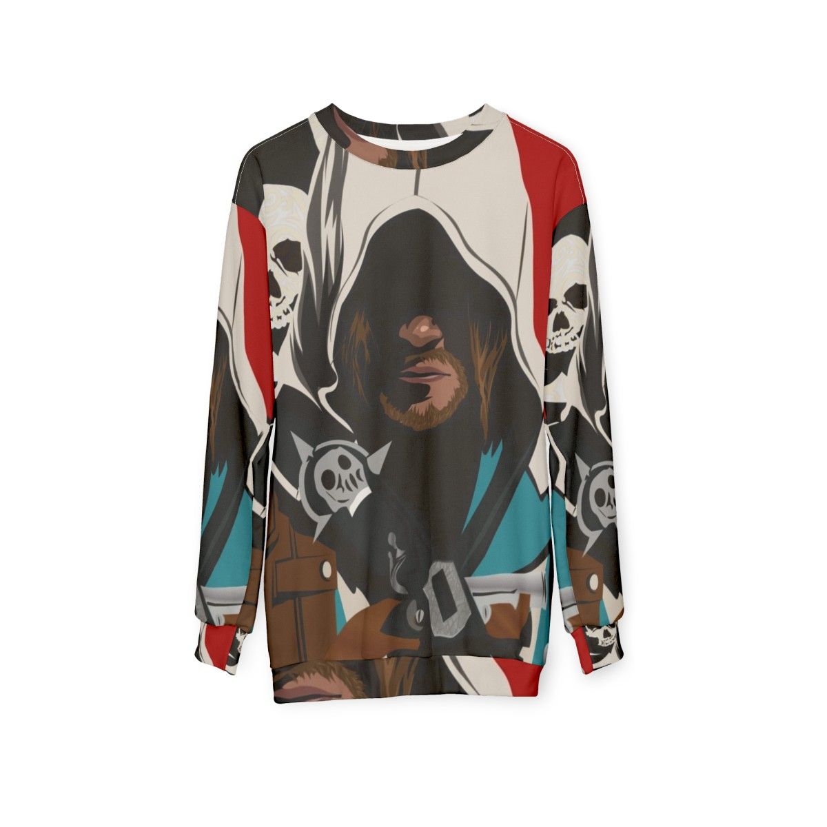 Assassins Creed Black Flag Edward Kenway Pirate Sweatshirt - hanging