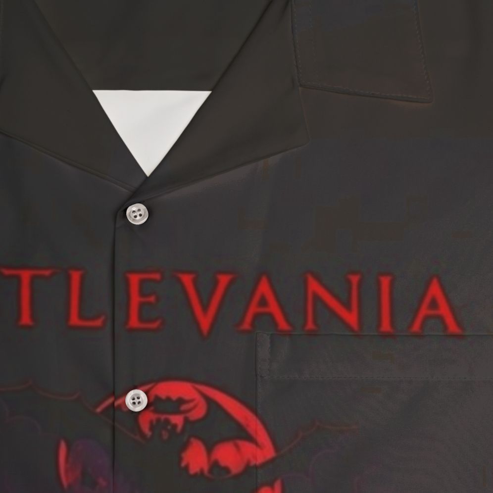 Castlevania Gothic Castle Inspired Hawaiian Shirt - Detail