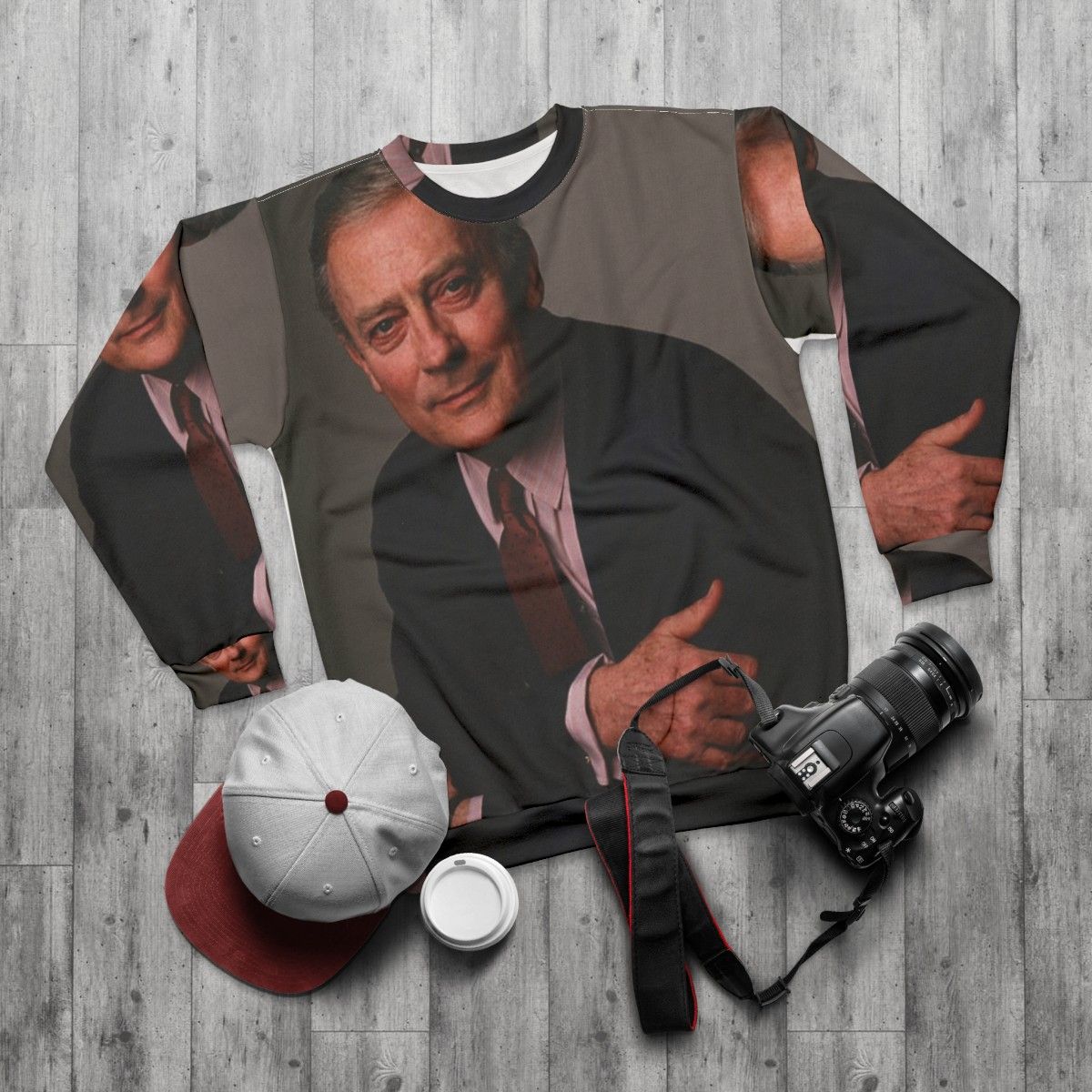 Classic Edward Woodward Actor Sweatshirt - flat lay